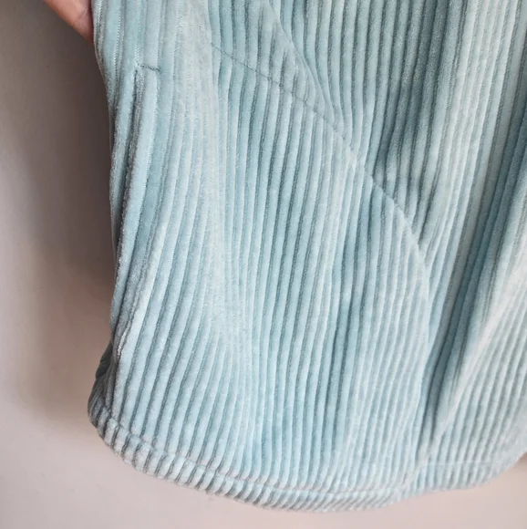 New OLSEN Light Aqua/ Mint Green Corduroy Jacket - Picture 6 of 9